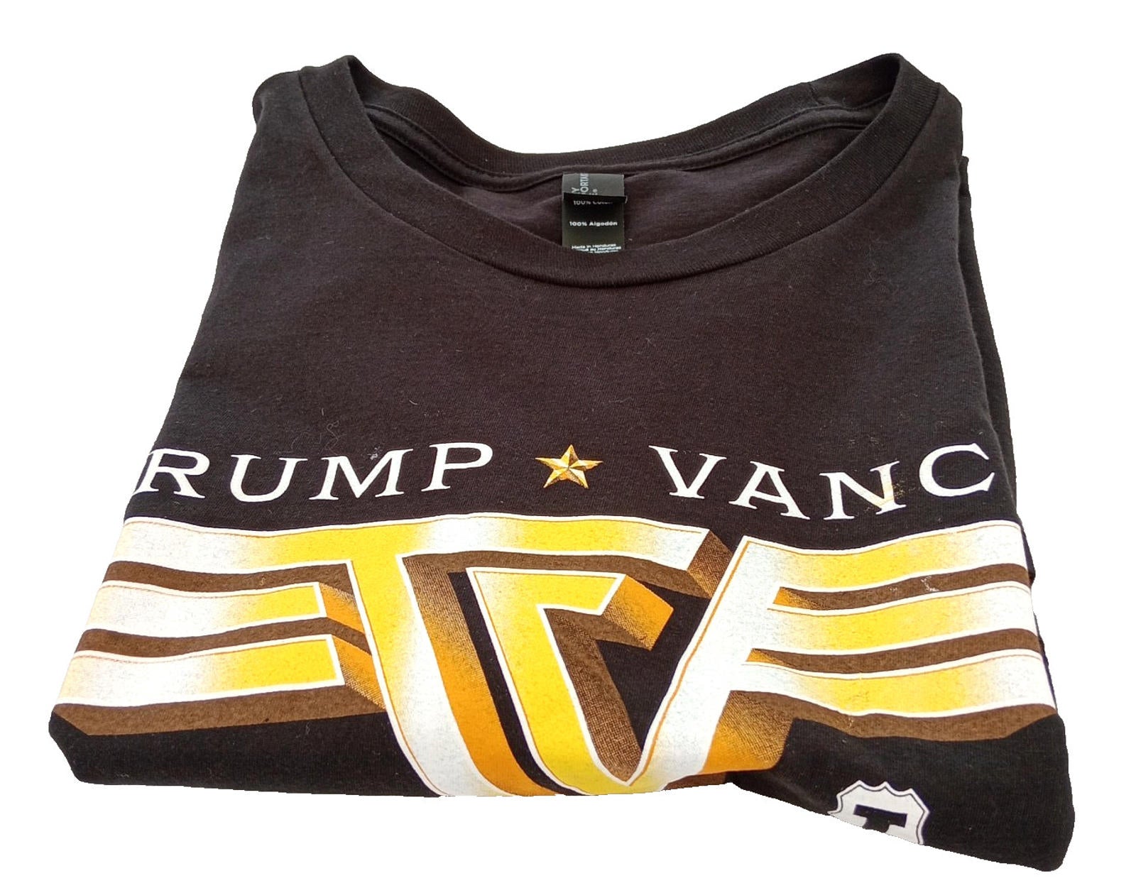 Graphic Print T-Shirt Men's UK Size XL Black Crew Neck 100% Cotton Patriotic