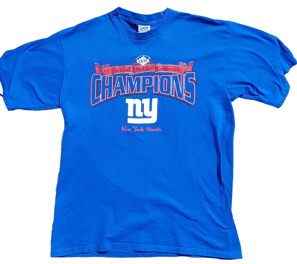 Vintage Lee NFC American Football T-Shirt Men's UK Size XL Blue Superbowl