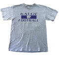 K-State T-Shirt Men's UK Size M Grey Graphic Print Football Short Sleeve