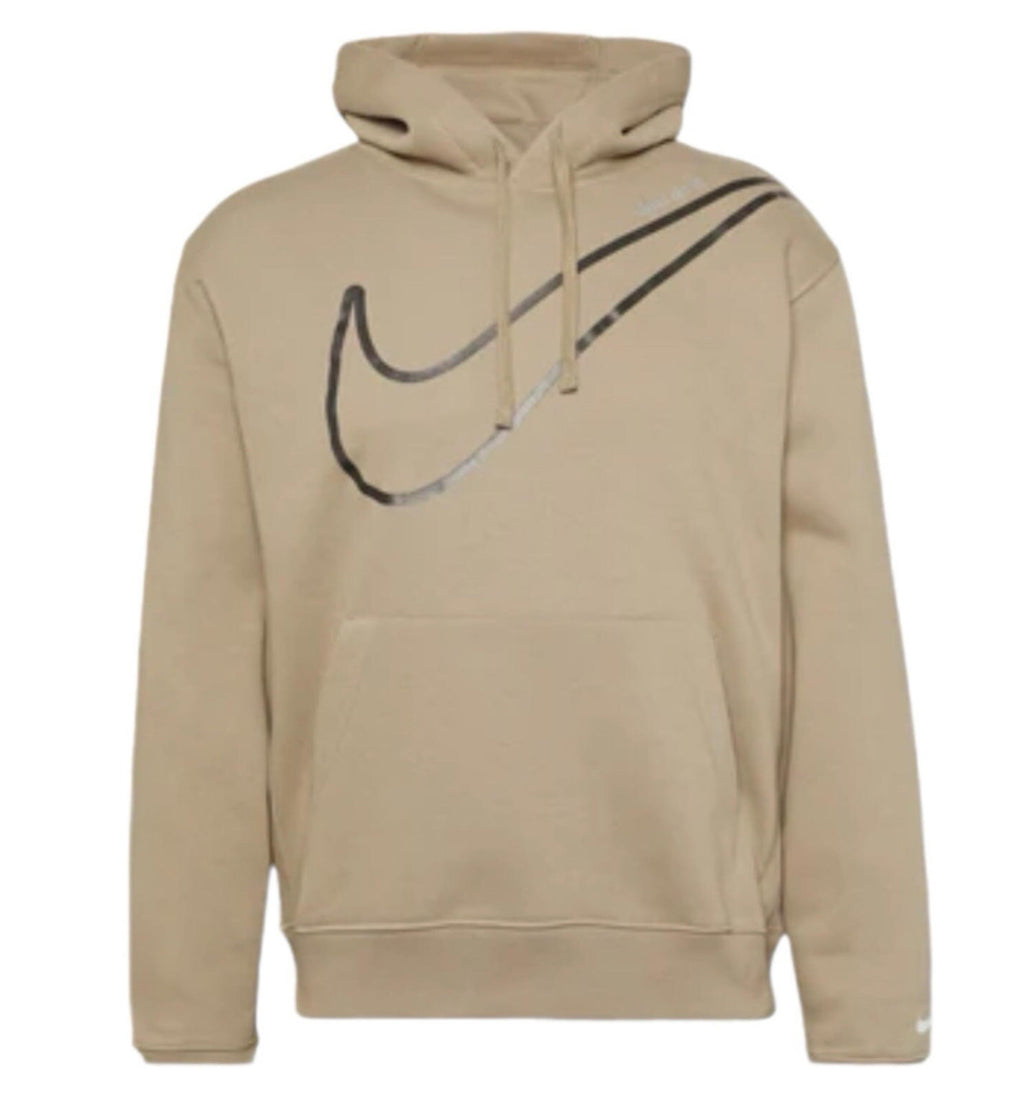 Nike Swoosh Hoodie Fleece Lined Jersey Beige Stone Women’s UK Size S