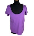 Everyday T-Shirt Blouse Women’s UK Size 10 Purple Scoop Neck Short Sleeve