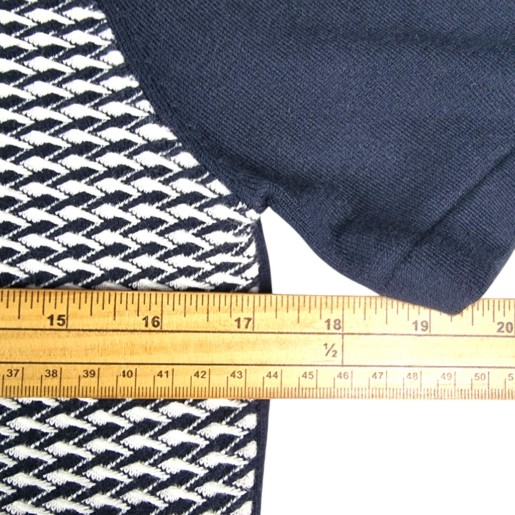 Next Knit Polo Shirt Men's UK Size M Blue Textured Short Sleeve 100% Cotton