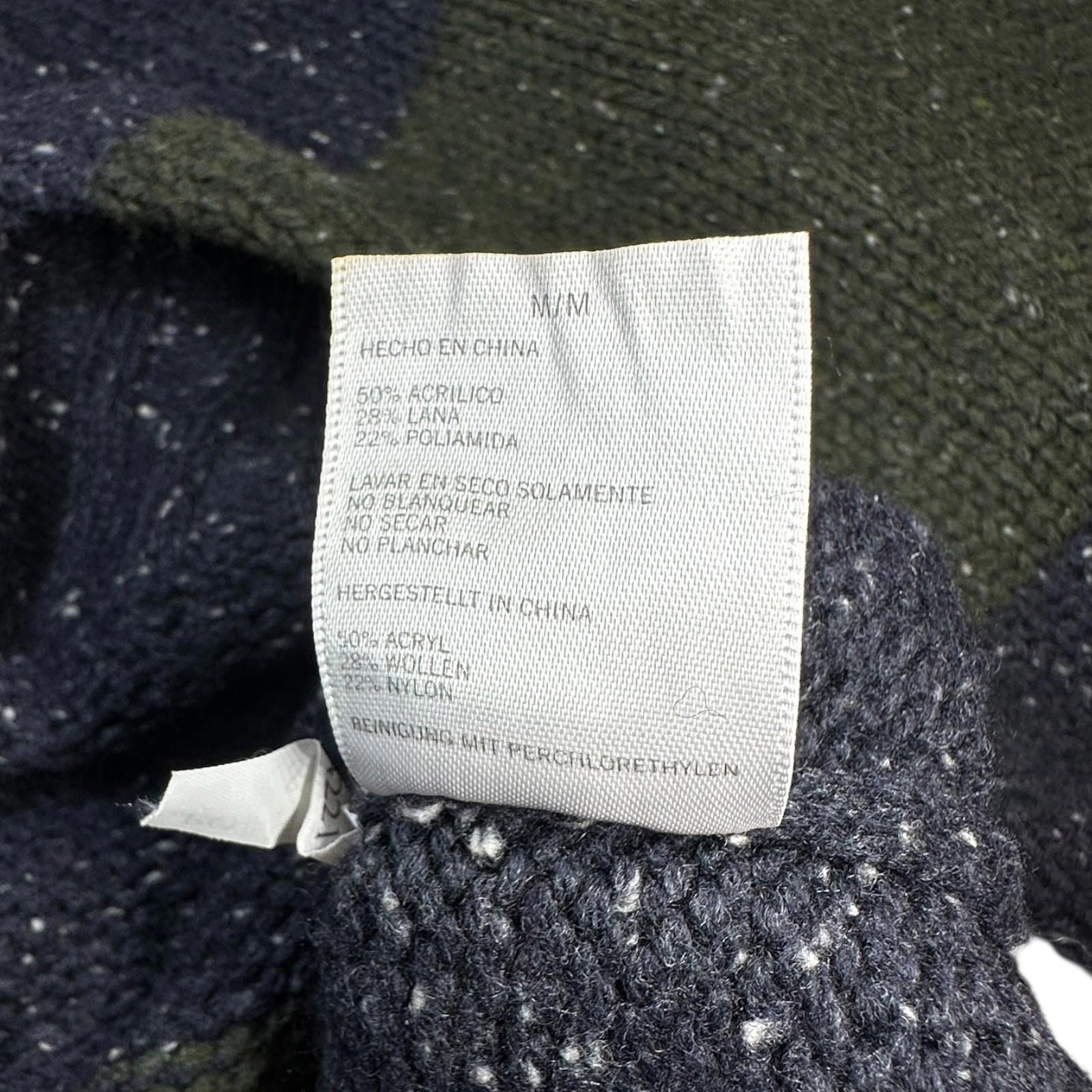 Nautica Knit Jumper Men's UK Size M Blue Long Sleeve Easy Care V-Neck Chunky