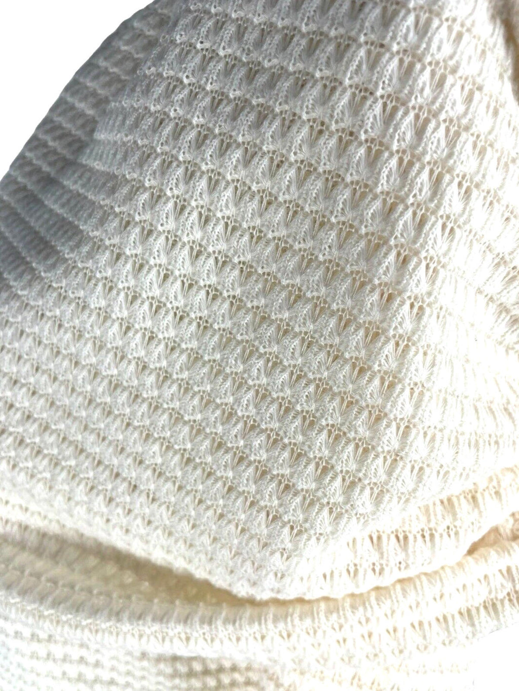 Pretty Little Thing Crop Top Cream Off Shoulder Textured Women’s UK Size 16