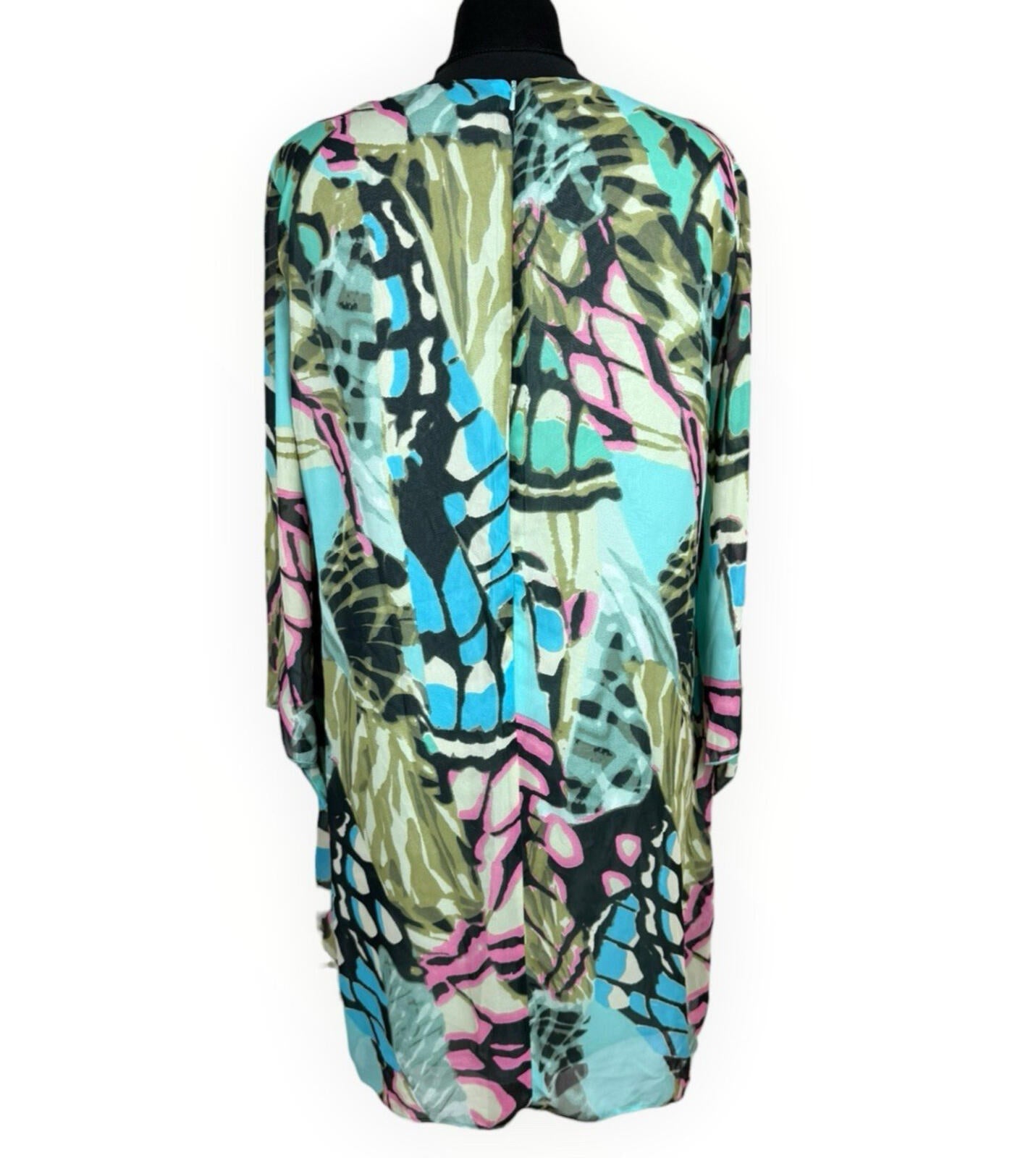Wallis Multicolour Mini Dress Women’s UK Size 18 Half Flare Sleeve Lined
