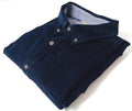Jos. A. Bank Corduroy Shirt Men's UK Size XL Blue Long Sleeve Pocket 100% Cotton