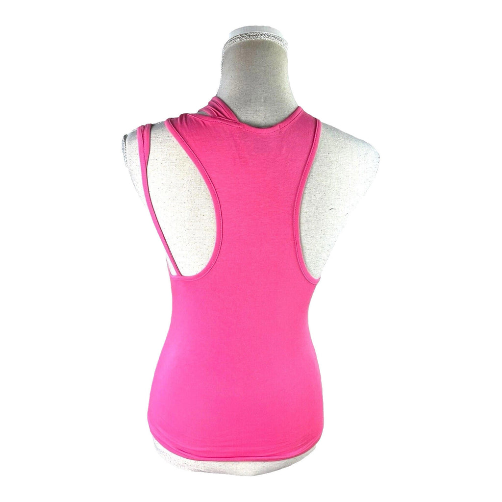 Pretty Little Thing Tank Top Pink Multi Strap Women’s UK Size 8