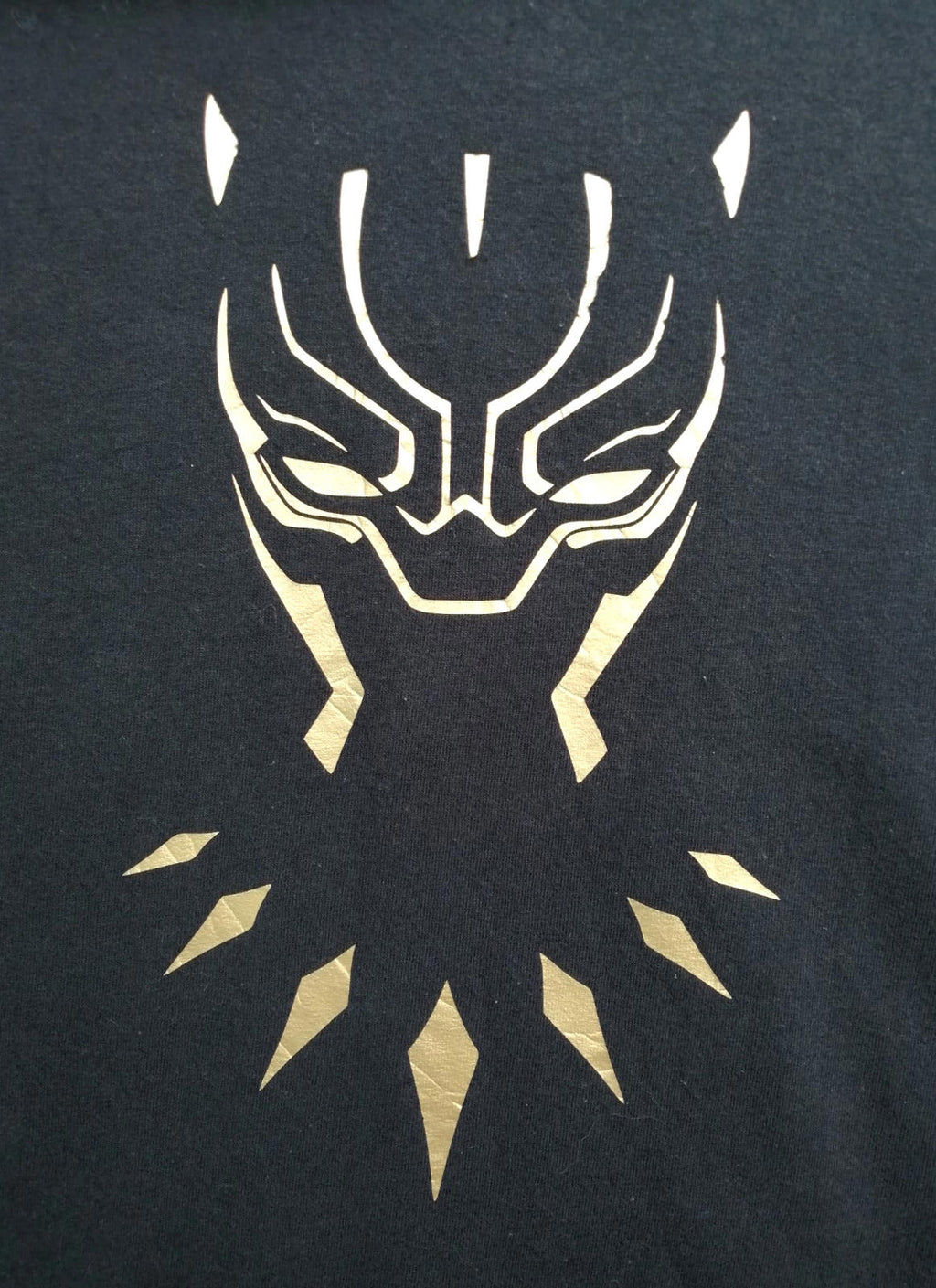 Gold Superhero Graphic Print T-Shirt Men's Size 2XL Black Crew Neck 100% Cotton