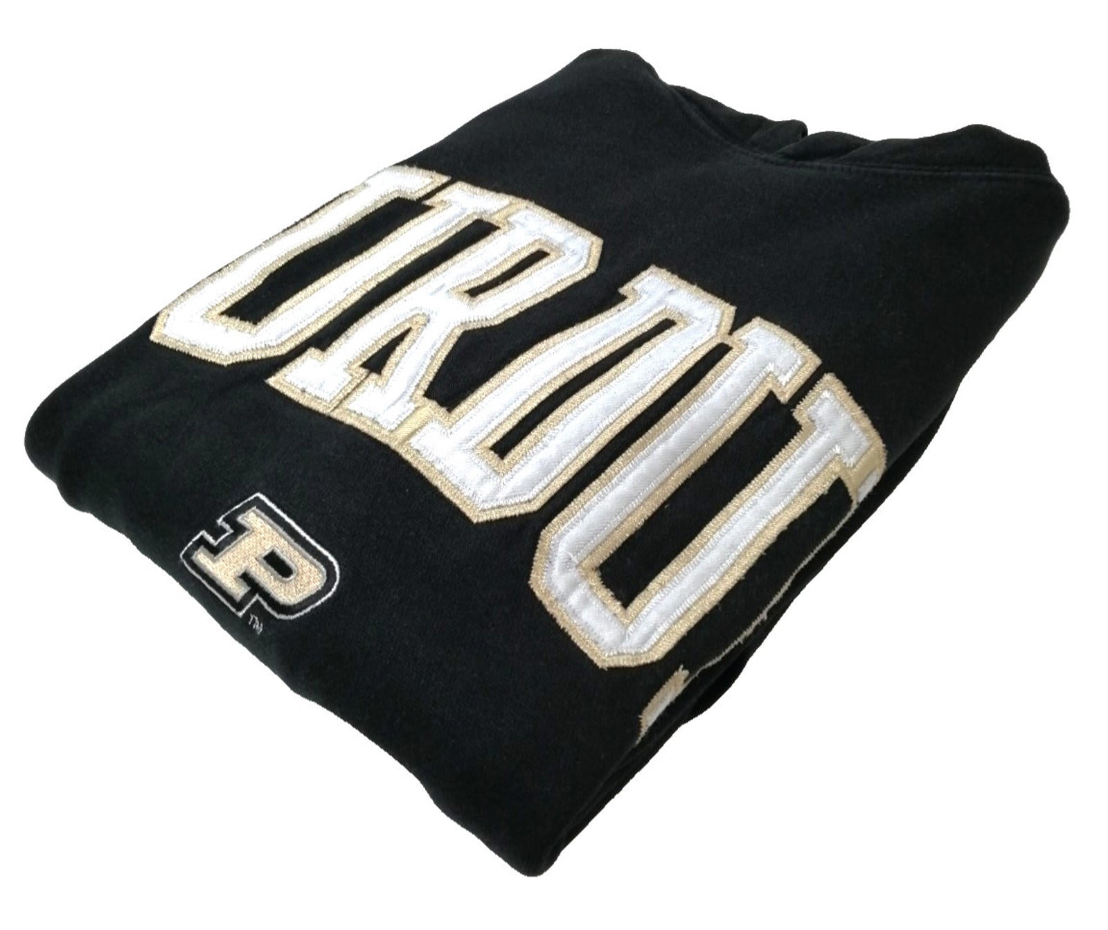 PURDUE Colour Block Hoodie Men's Size M Black Grey Jersey Hooded Pockets Sports