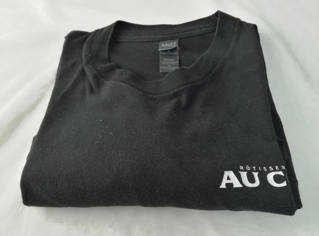 Chicken Graphic Print T-Shirt Men's Size M Black Crew Neck 100% Preshrunk Cotton
