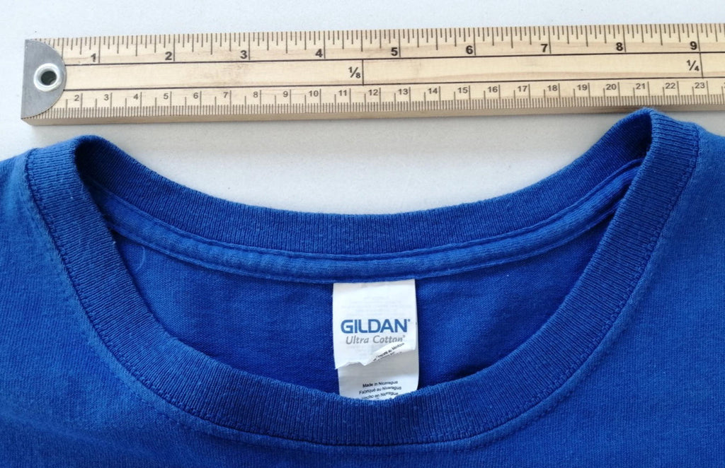 Elementary School Tigers Graphic Print T-Shirt Size L Blue Crew Neck 100% Cotton