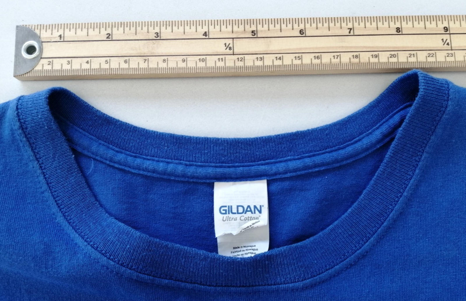 Elementary School Tigers Graphic Print T-Shirt Size L Blue Crew Neck 100% Cotton