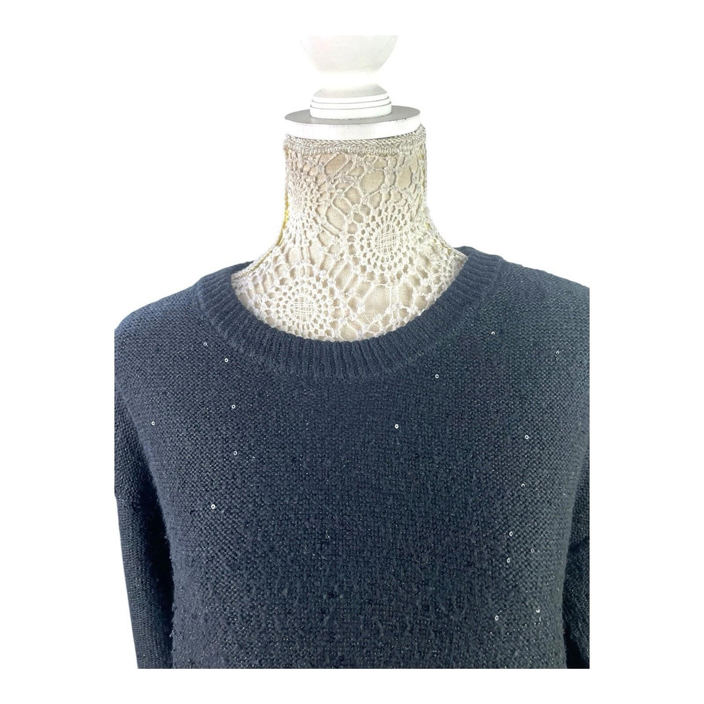 DKNY Jumper Black Knitted Sparkle Women’s UK Size XL (14)