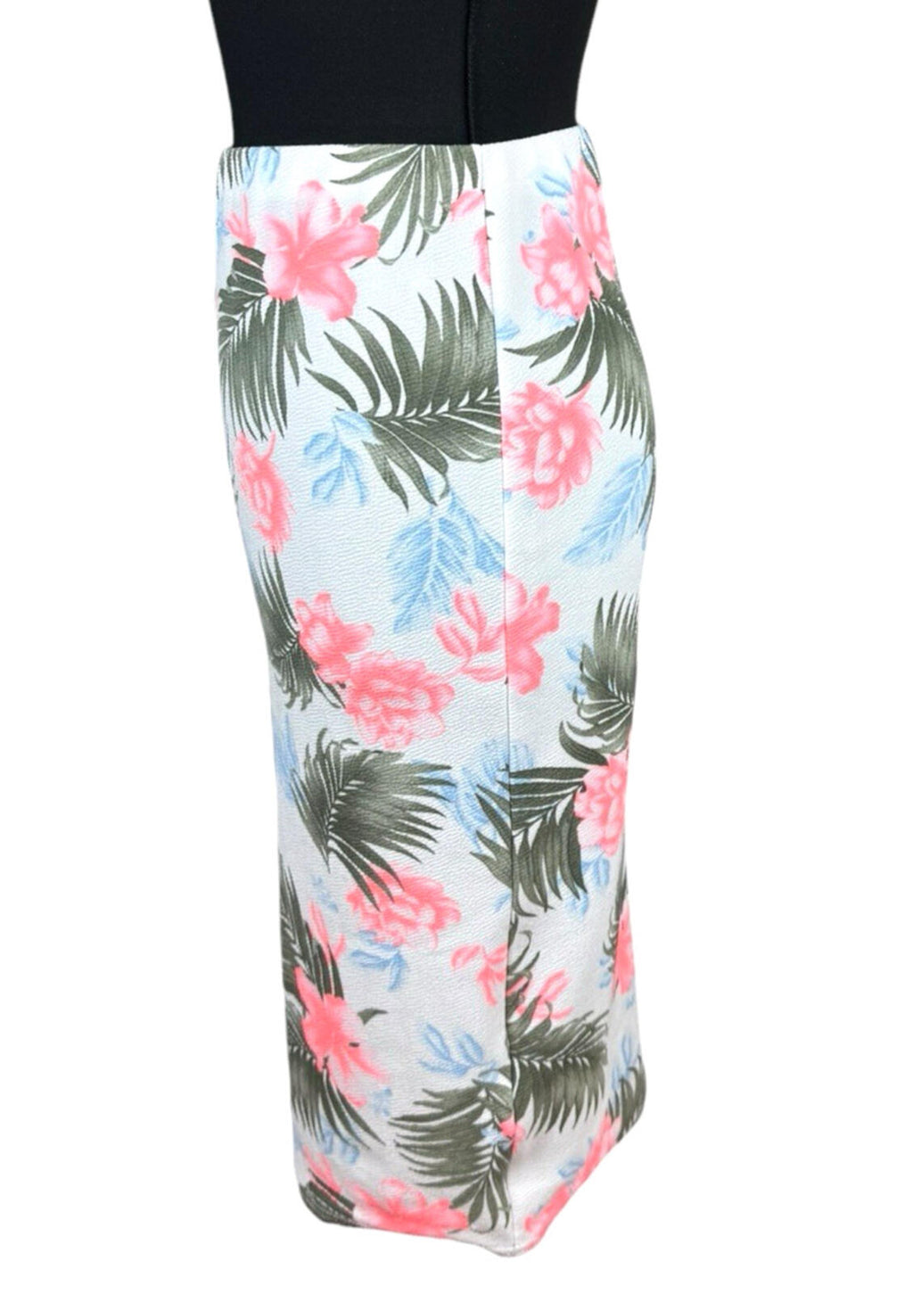 New Look Pencil Skirt Women’s UK Size 10 High Waist Stretch Tropical Print