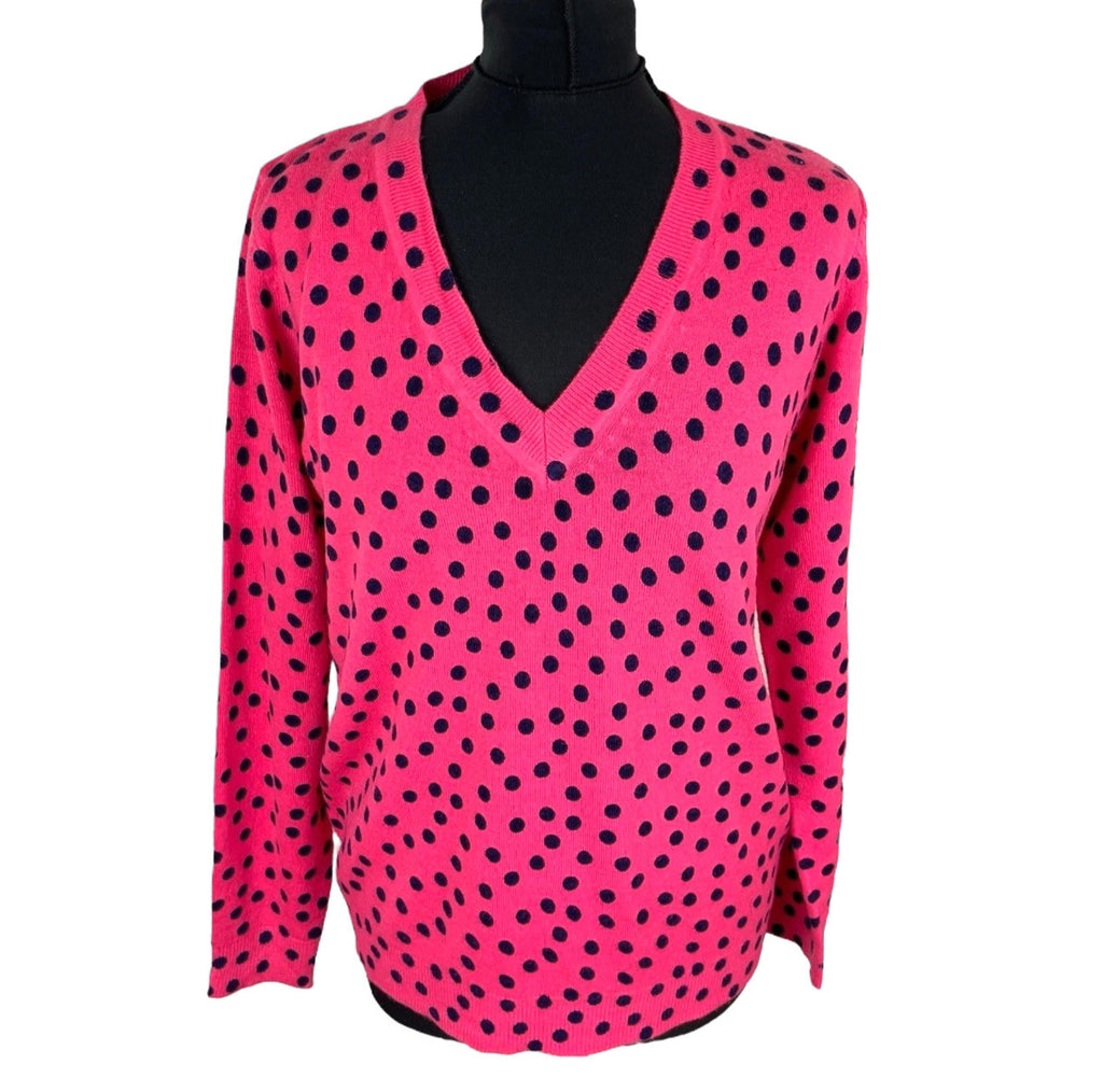 M&S Collection Pink Jumper Polka Dot Soft Touch Women’s UK Size M