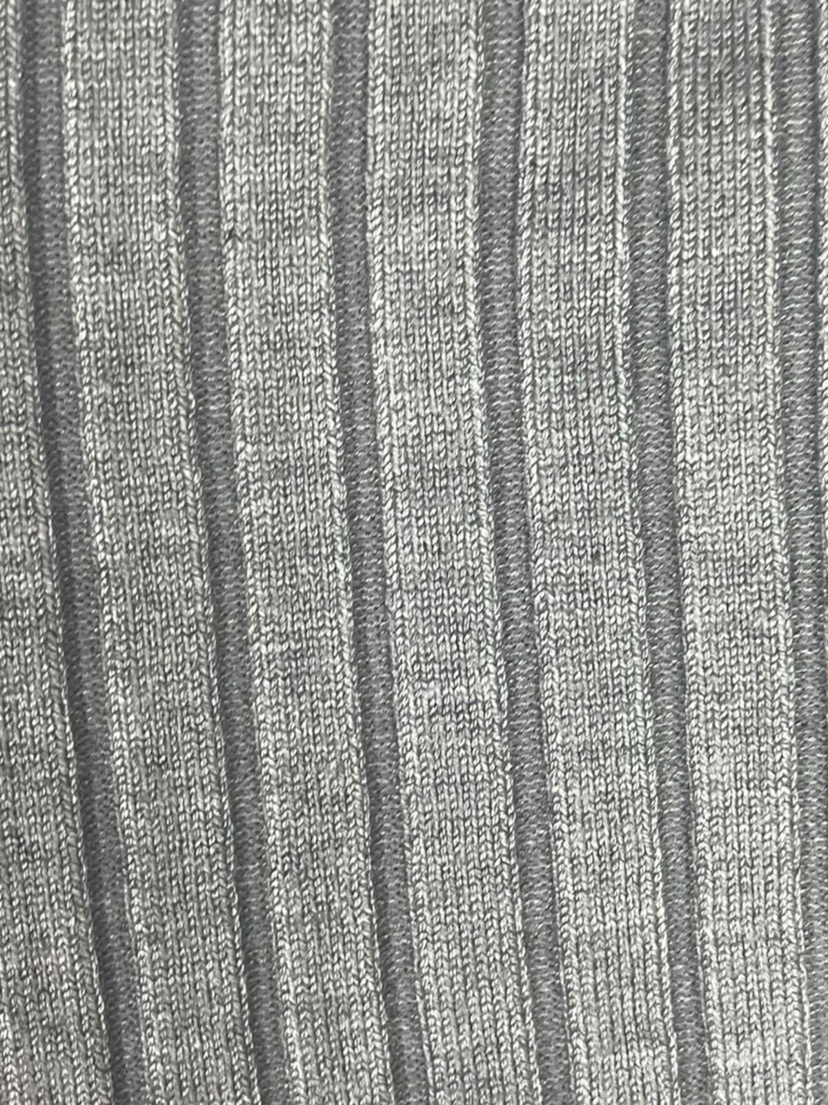 IX London Ribbed Bodycon Dress Women’s UK Size L Stretch Cut Out Side Mini Grey