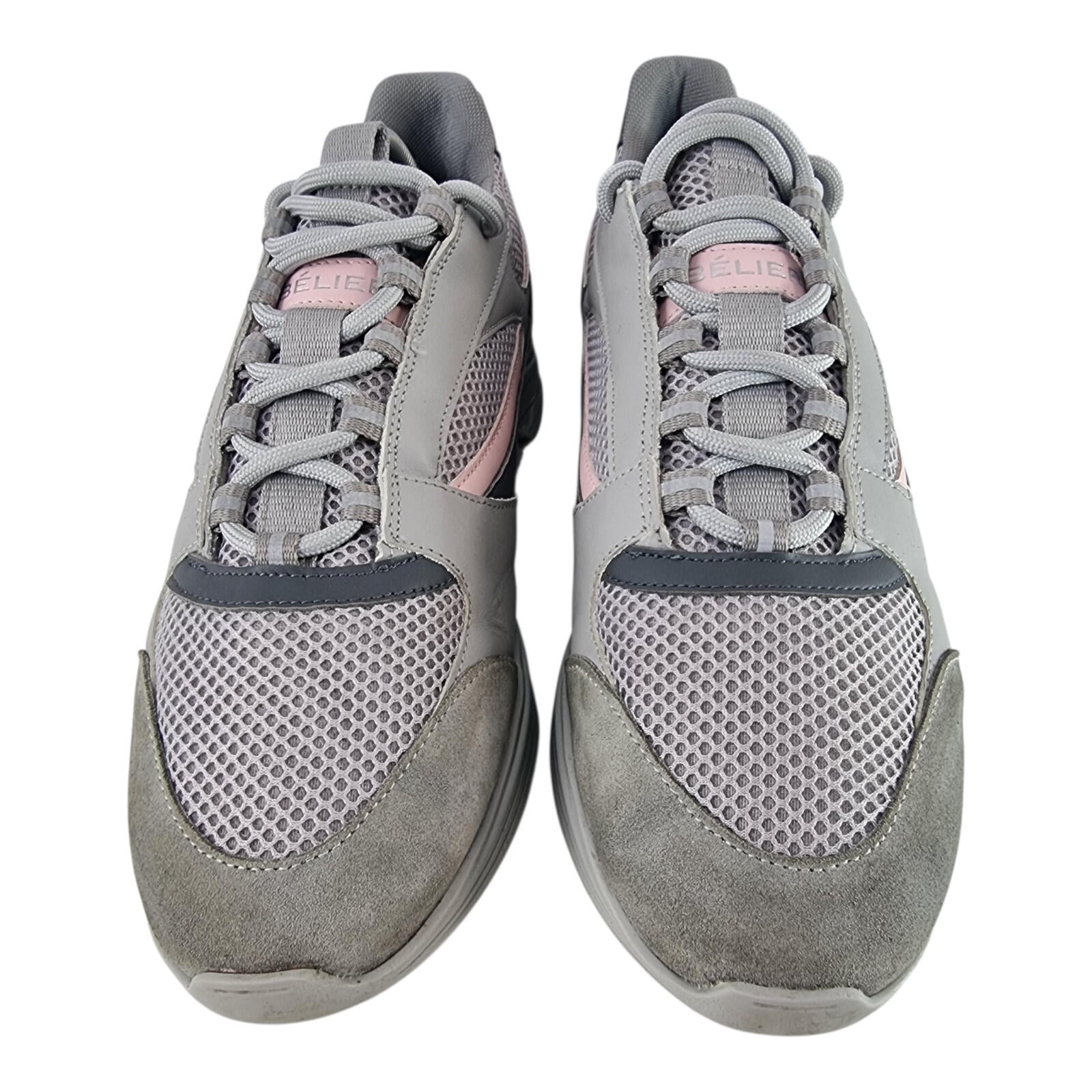 Belier A Sport Runner Trainer Men's UK Size 8 Low Top Grey Pink Sneakers