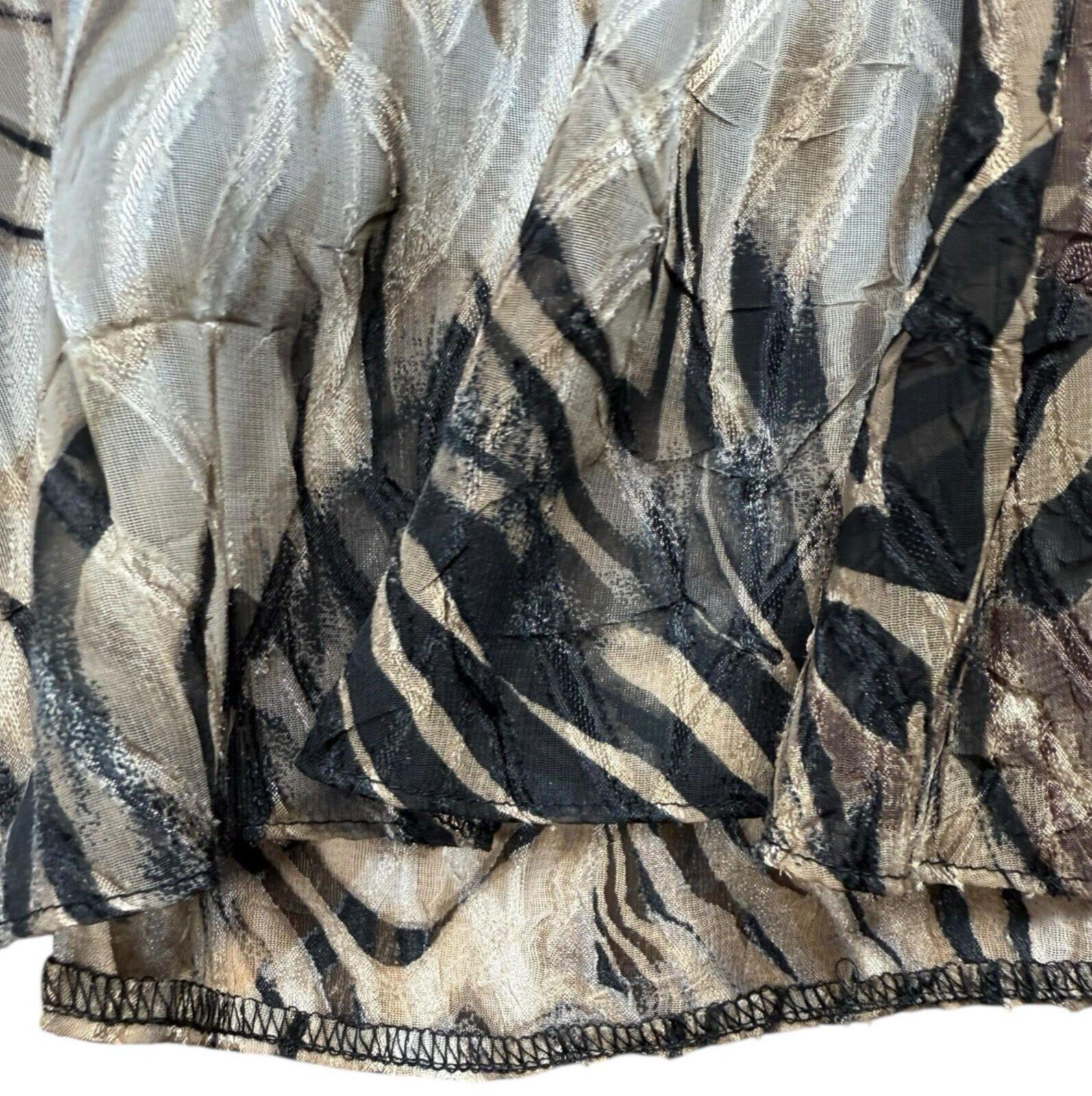 Roman Aline Midi Skirt Women’s UK Size 20 Elastic Waist Gold Animal Print