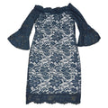 Quiz Lace Mini Dress Women’s UK Size 12 Off Shoulder Lined Black Nude