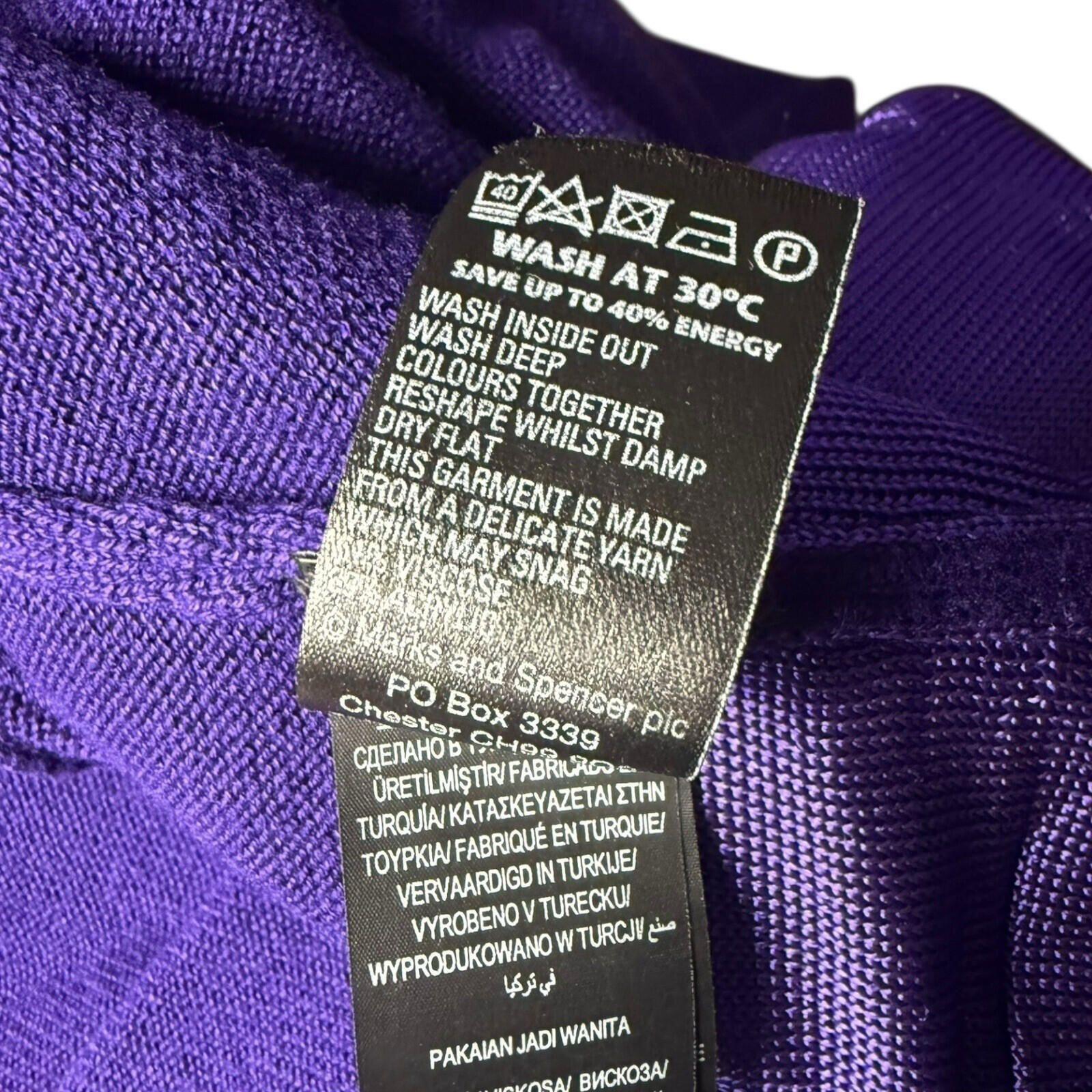 Marks & Spencer Cardigan Women’s UK Size 18 Mid Length Lightweight Mesh Purple