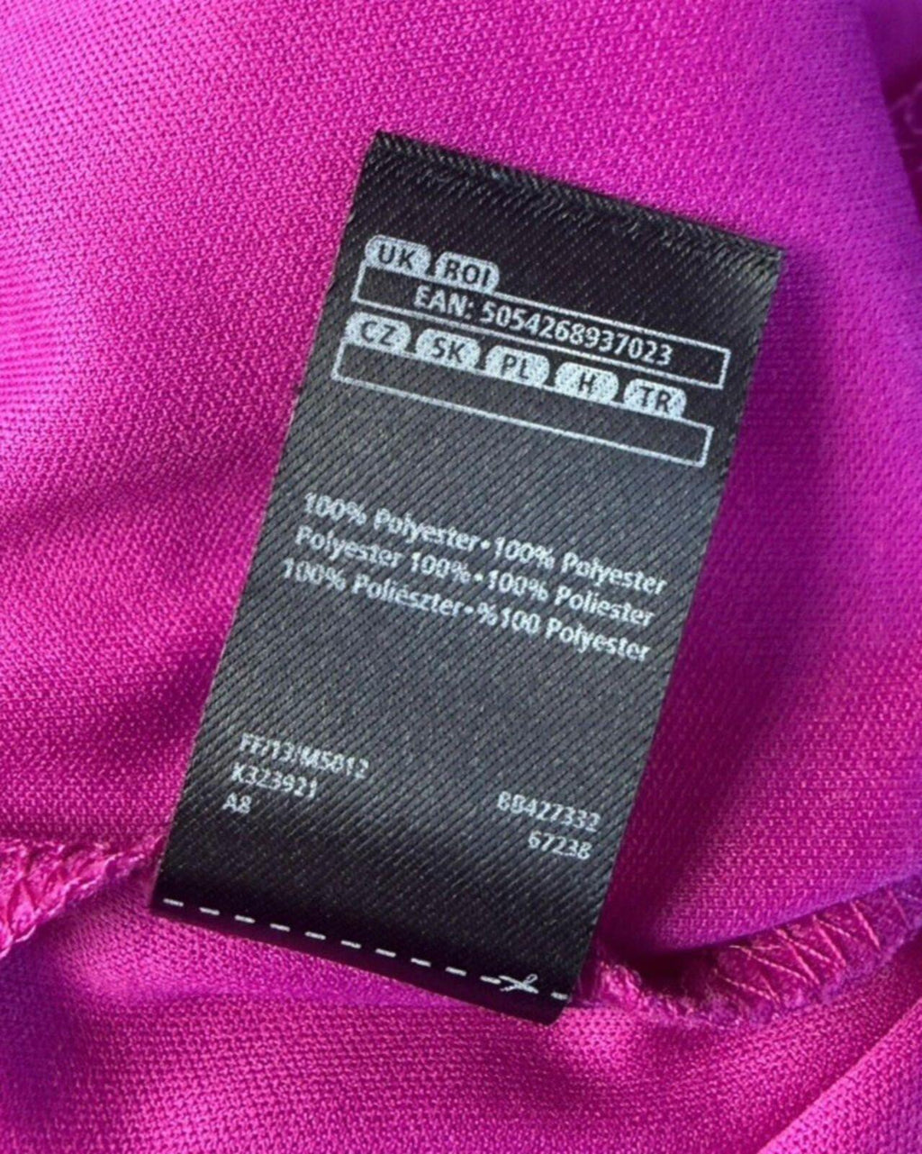 F&F Pleated Camisole Top Women’s UK Size 8 Smocked Sleeveless Bright Pink