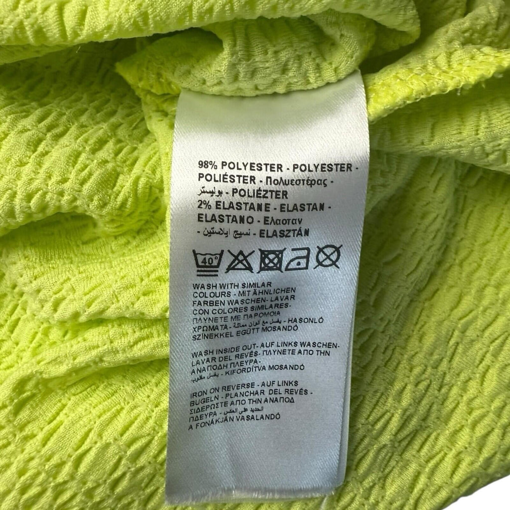 Peacocks T-Shirt Top Women’s UK Size 8 Neon Yellow Textured Lightweight