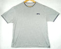 Slazenger T-Shirt Men's UK Size L Grey Short Sleeve Crew Neck Contrasting Trim