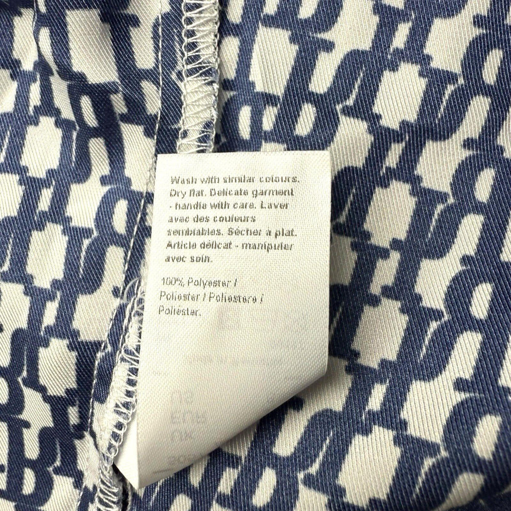 River Island Satin Off Shoulder Top Women’s UK Size 12 Logo Print White Navy