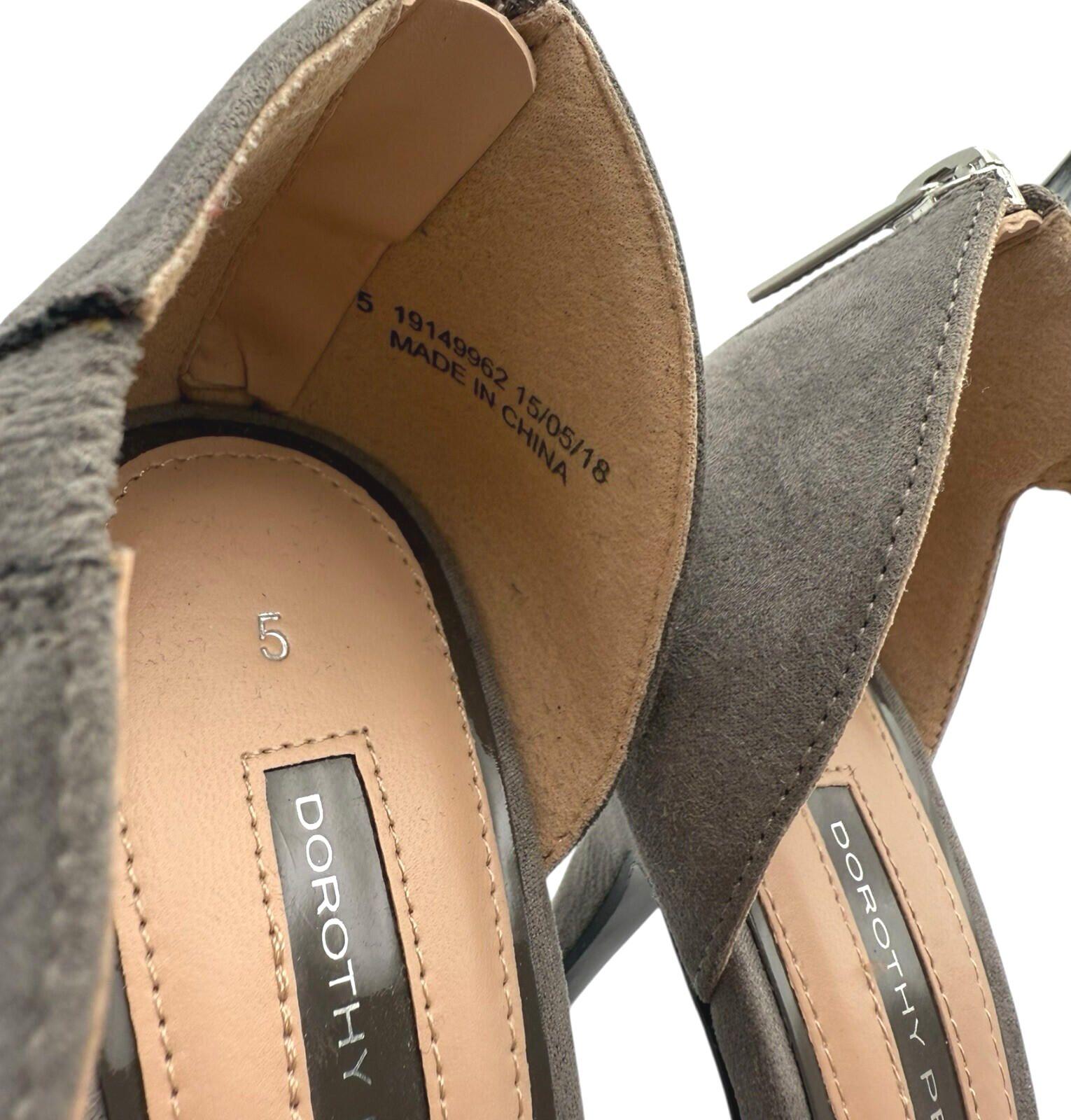 Dorothy Perkins Suede Stiletto Shoes Women’s UK Size 5 Pointed Toe Twisted Strap