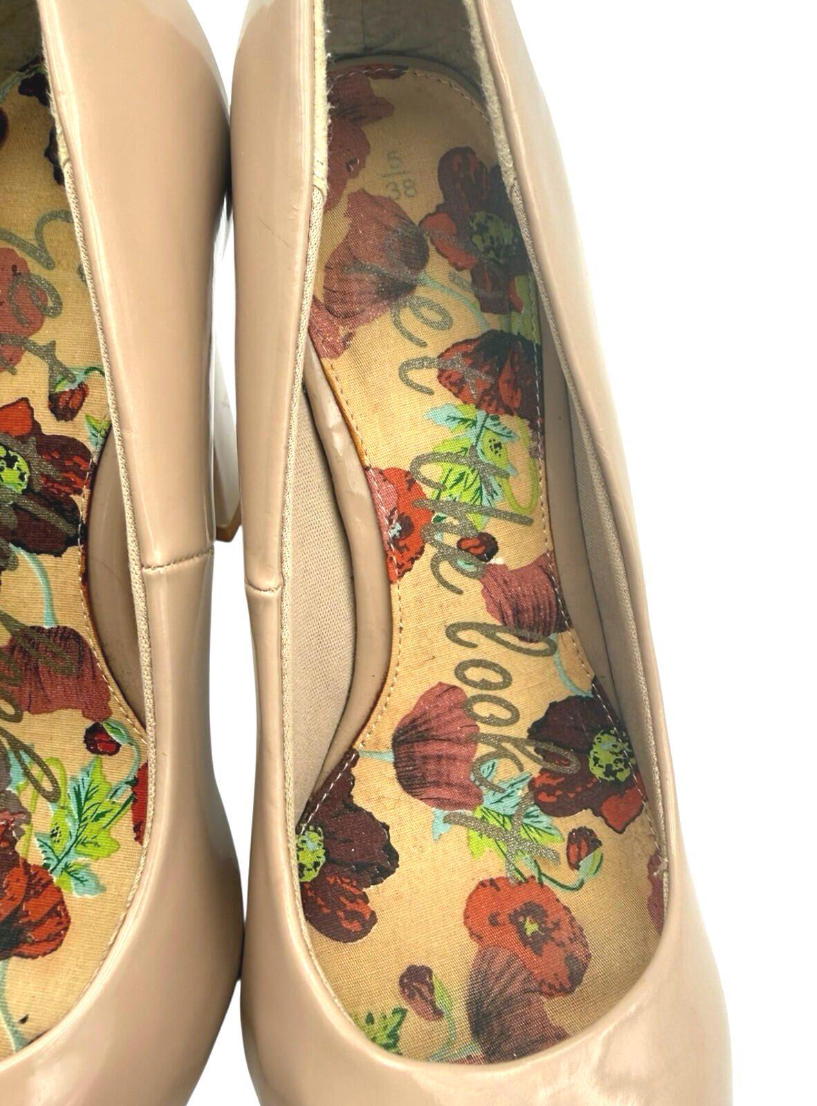 Next Get The Look Block Heel Shoes Women’s UK Size 6 Beige Patent Leather Nude