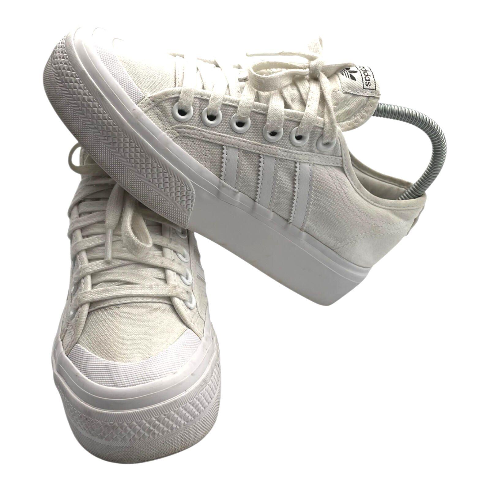 Adidas Buzz Platform Trainers Women’s UK Size 4.5 Lace Up White
