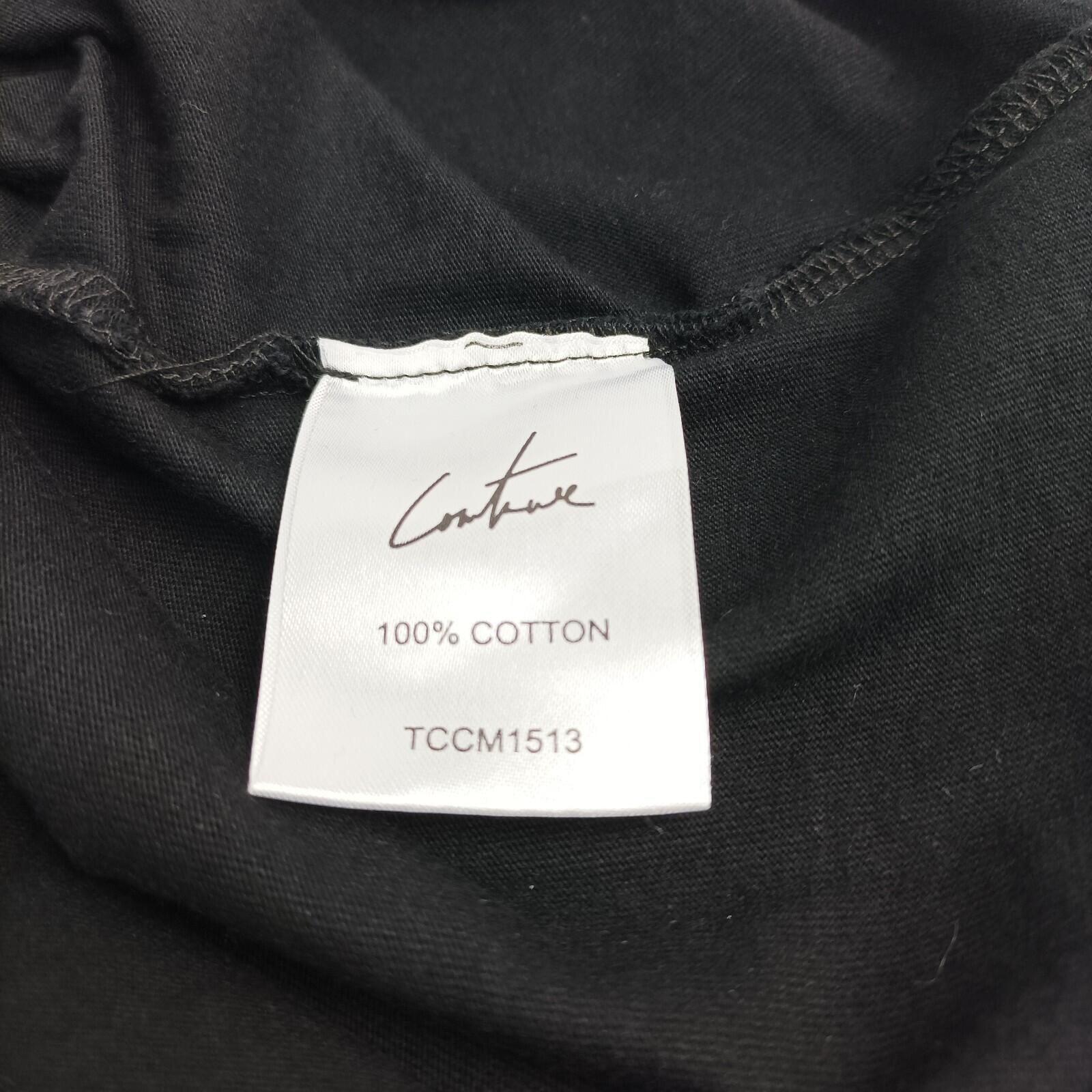 The Couture Club T-Shirt Men's UK Size S Black Crew Neck Graphic Print